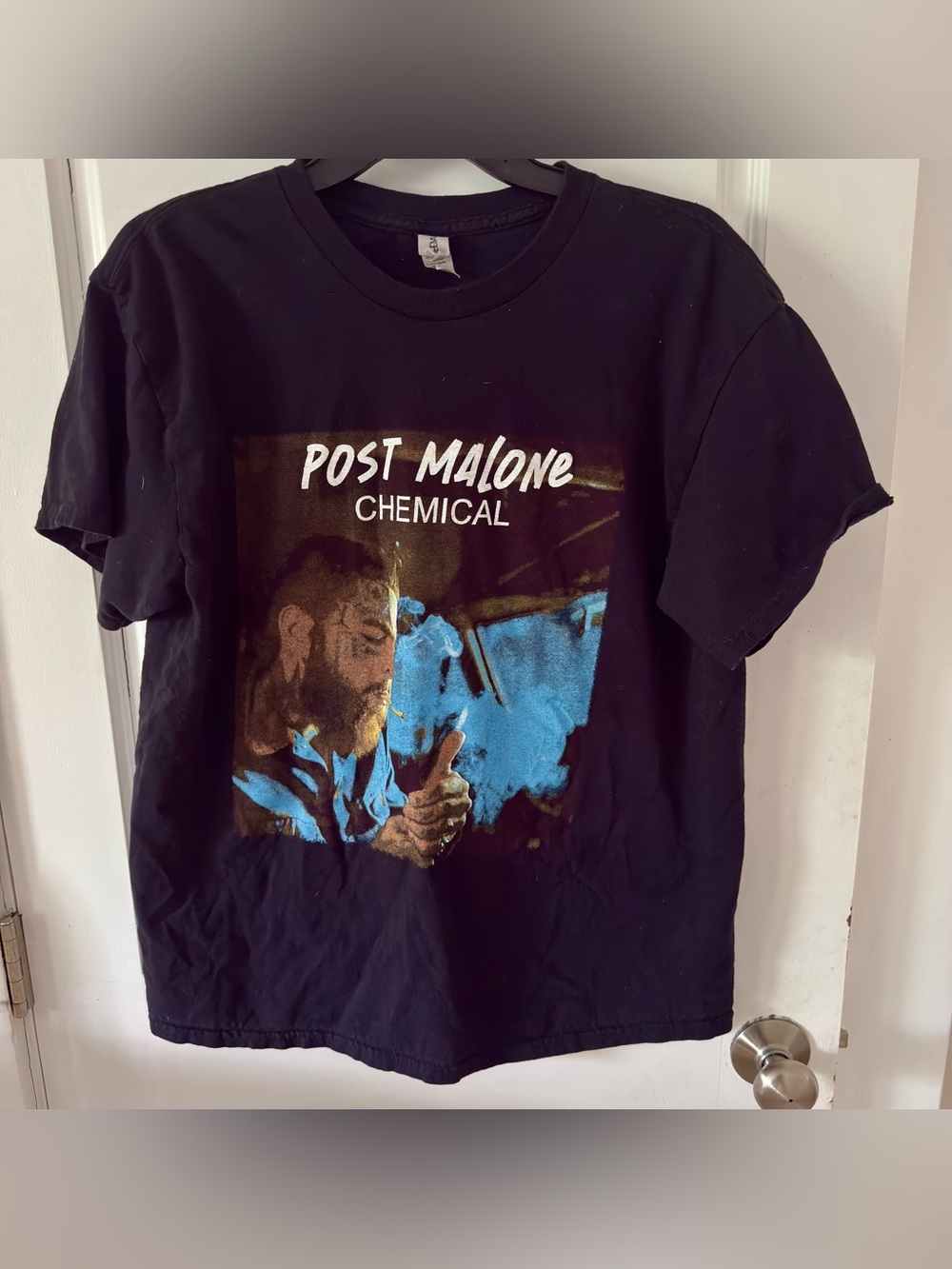 POST MALONE CHEMICAL 2023 TOUR GRAPHIC BAND T SHIRT LARGE BLACK